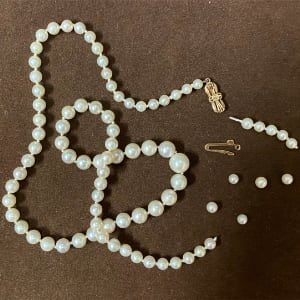 Broken Pearl Necklace - Silver - 63010006-02P128-CN – Sarah Layton