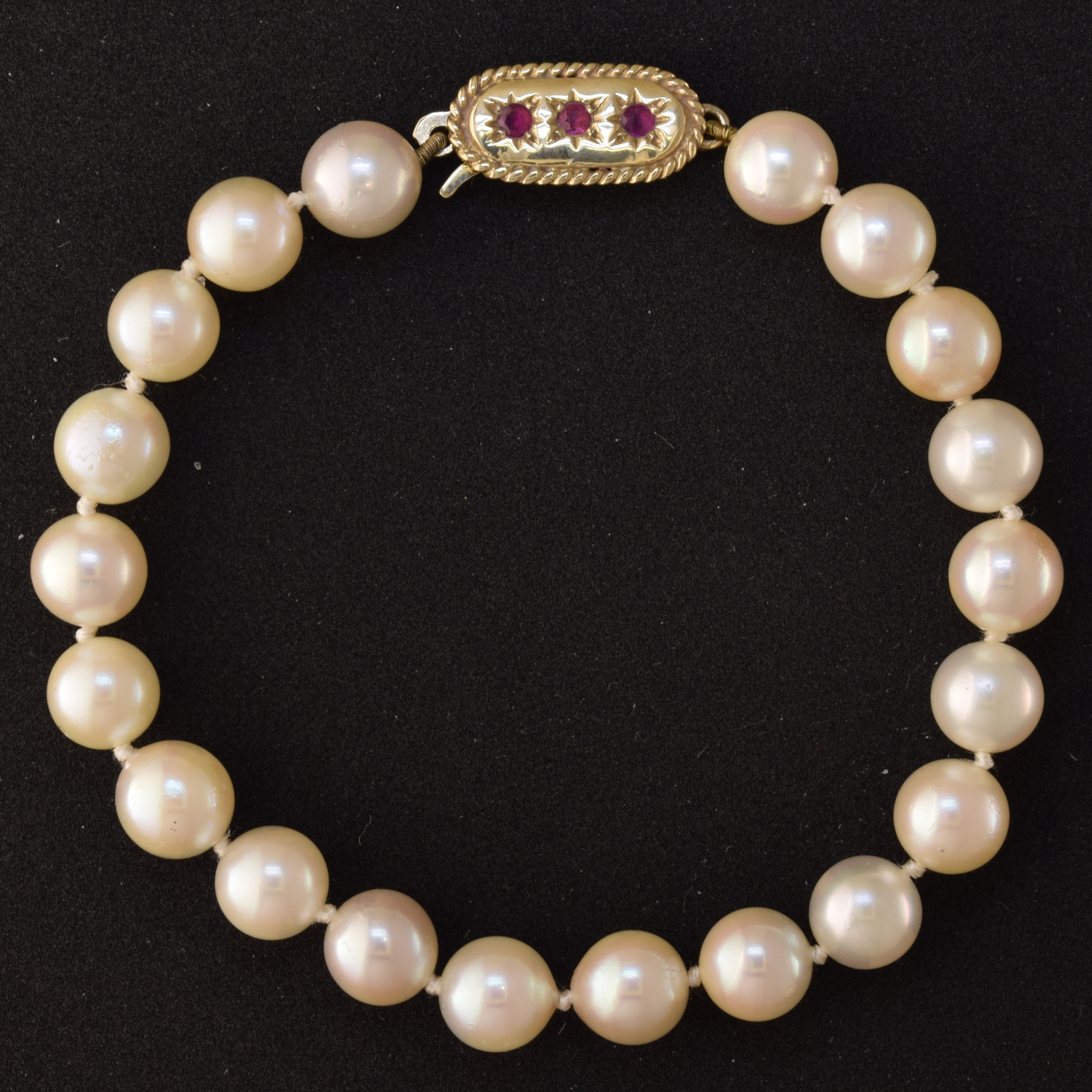 14KT Yellow Gold Akoya Pearl Bracelet 933880/A | Rick's Jewelers |  California, MD