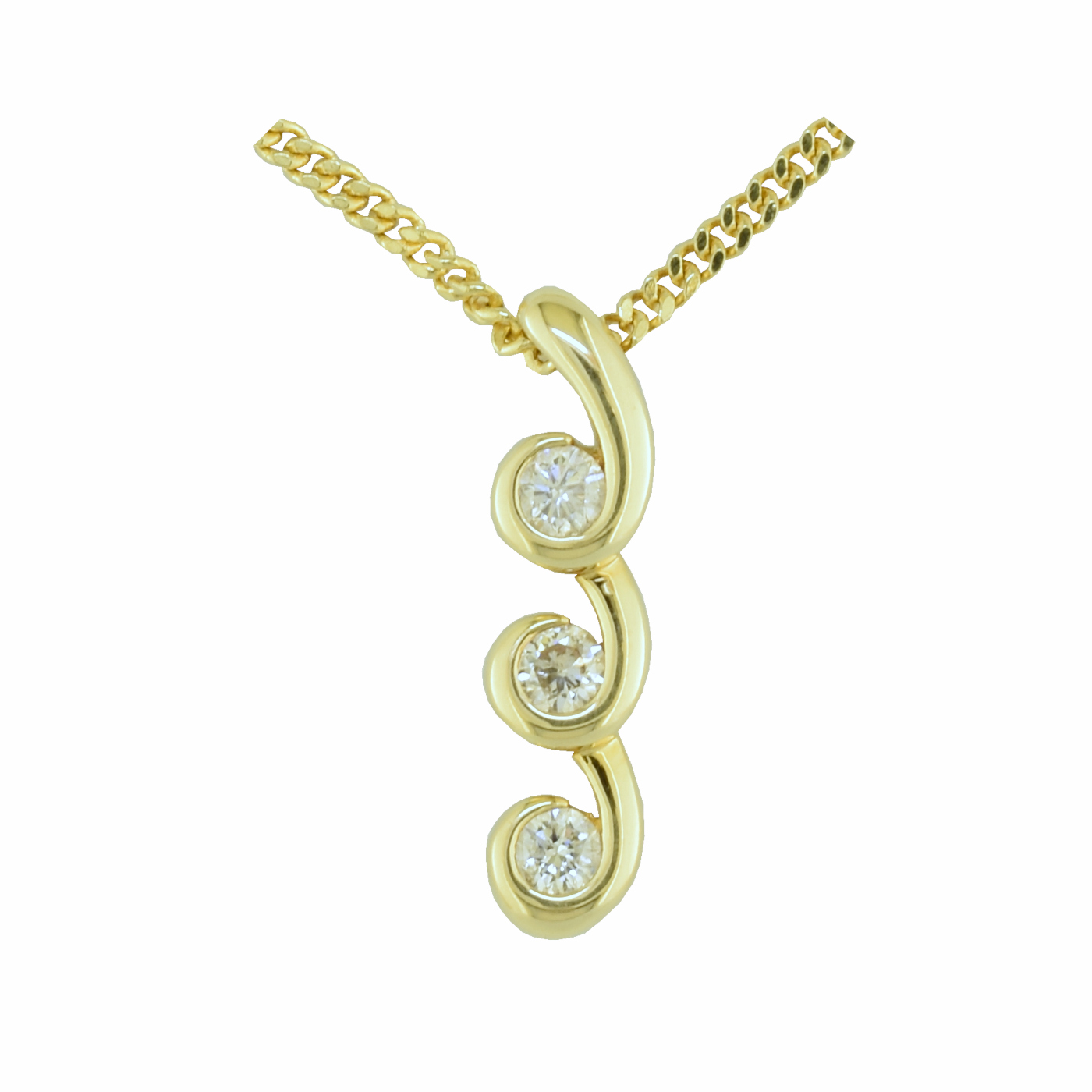 18 carat gold diamond pendant