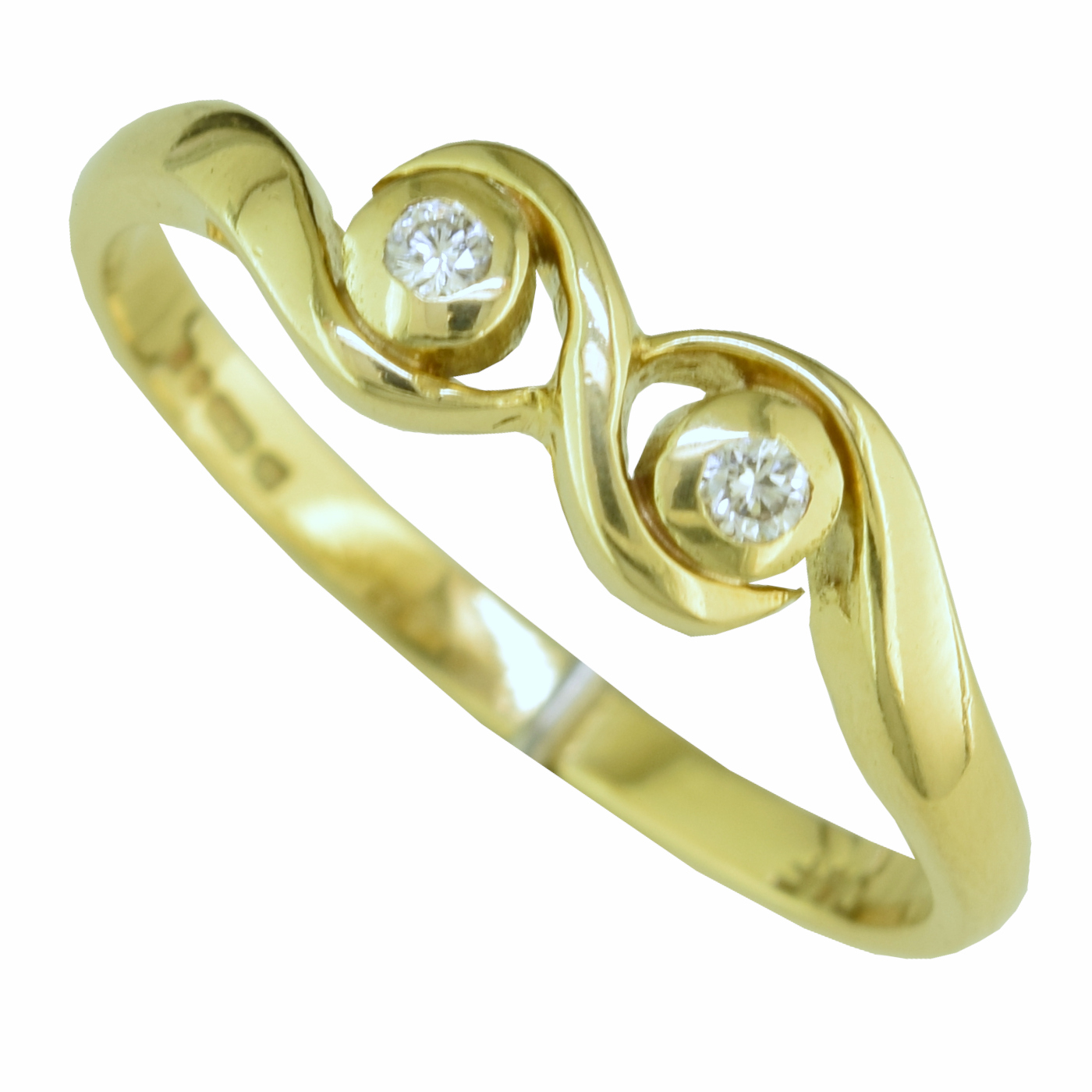 Heart Twist Yellow Gold Ring | SEHGAL GOLD ORNAMENTS PVT. LTD.
