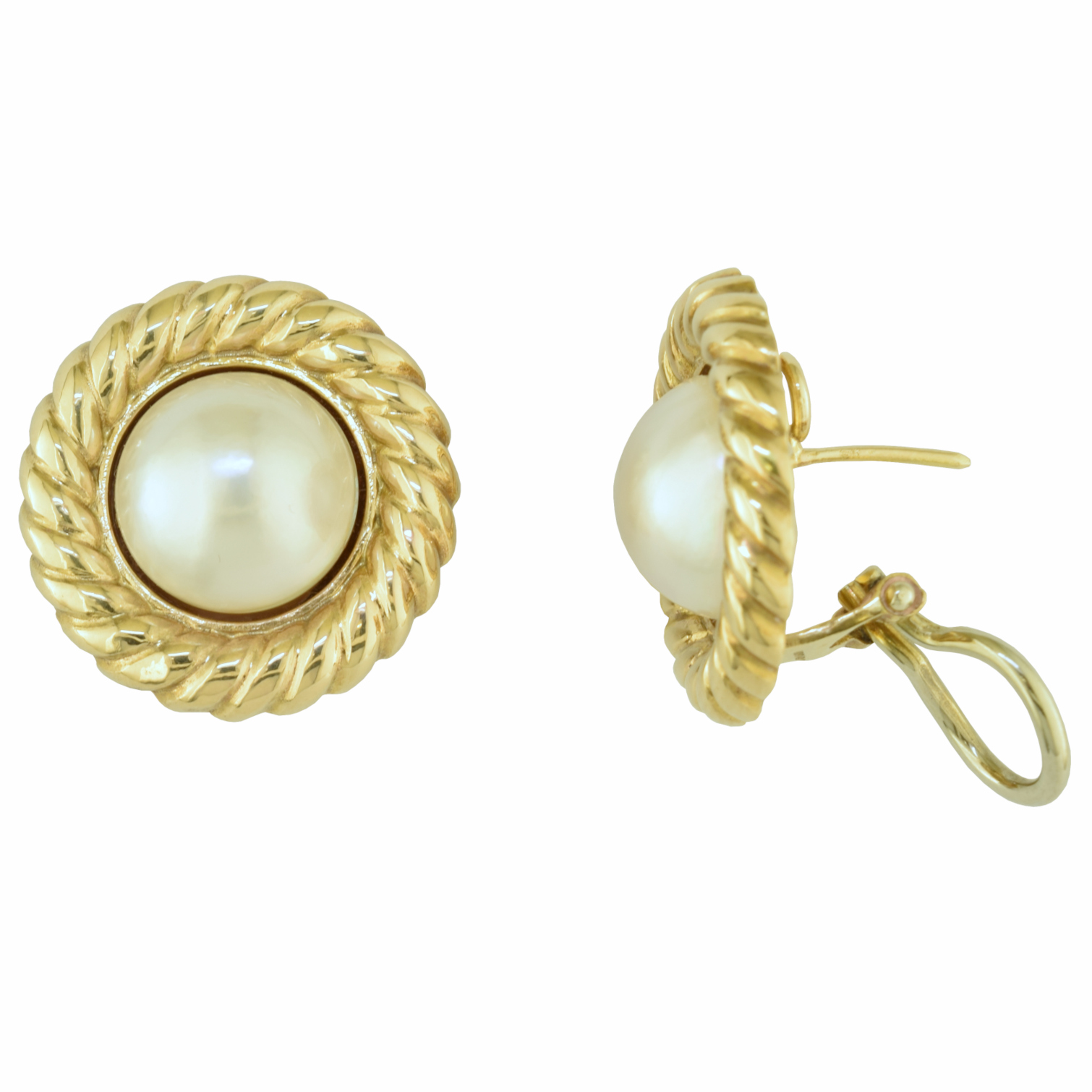 Gurhan Spell 24K Yellow Gold Dome Stud Earrings with Post & Clip |  GUEYGNS1800 | Borsheims