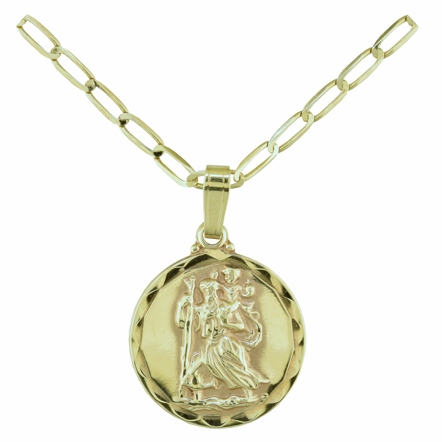 Men's 14kt Gold Filled Saint Christopher Baseball Necklace + 24